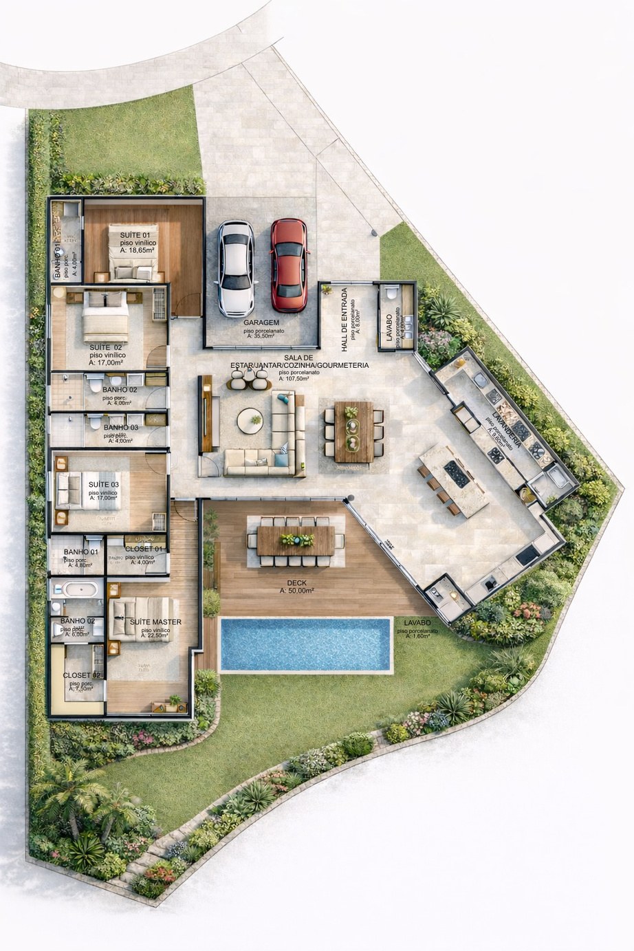 Planta baixa da Casa Linda